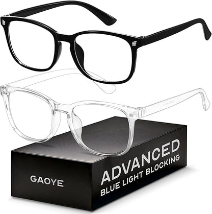 Gaoye Eyewear Frames for Men - Blue Light Blocking Square Glasses, Anti UV Ray Computer Gaming, Blue Blockers for Women