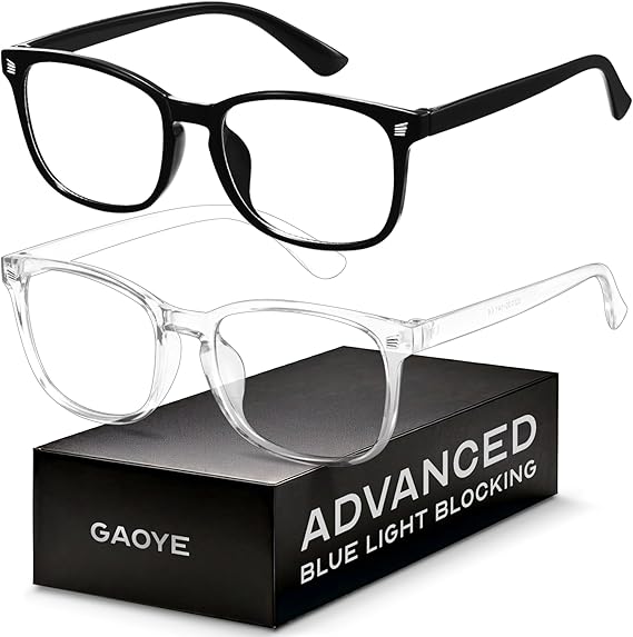 Gaoye Eyewear Frames for Men - Blue Light Blocking Square Glasses, Anti UV Ray Computer Gaming, Blue Blockers for Women